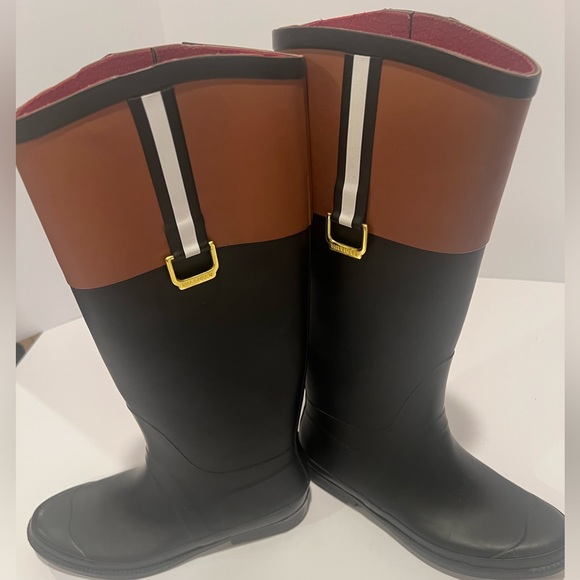 Tommy Hilfiger Shoes - Tommy Hilfiger Viktoria Equestrian ☔️ Tall Rubber Rain Boots